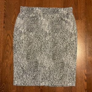 Attention zebra print midi skirt